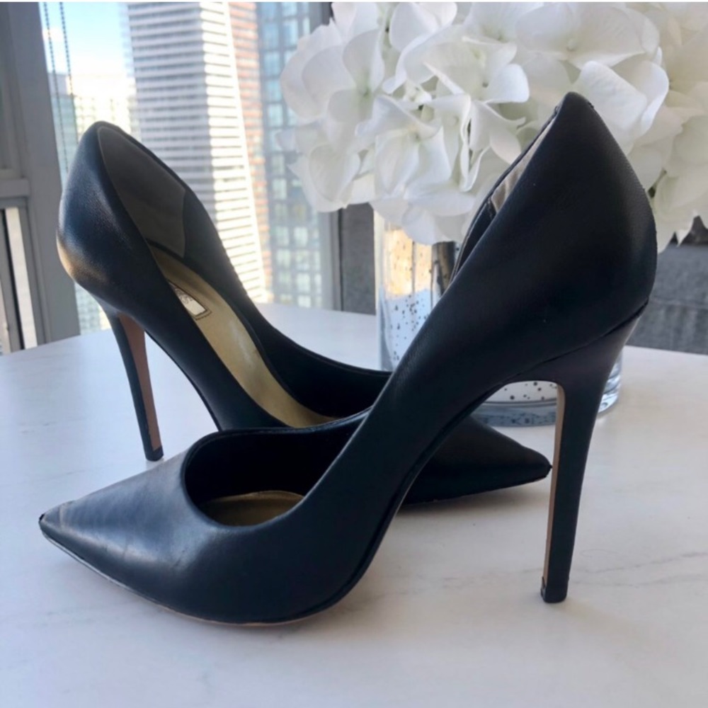 Black Leather Heels